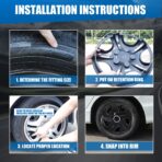 Winjet 15 Inch Premium Hubcaps Wheel Cover Replacement R15 Hub Caps,Auto Tire Replacement Exterior Cap,Universal Wheel Rim Cover Snap On Car Truck SUV (15 Inch,Set of 4) - Image 9