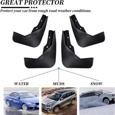 Car Mudguard Mud Flaps for 2026 Cadillac CT5 2020-2025 Molded Custom Front and Rear Mudflaps Splash Guards Fender Flares Kit 4-PC Auto Accessories,Send 1 Car Wash Towel,Ct5 - Image 4