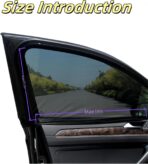 2Pack Mesh Car Side Window Sun Shade Cover,UV Protection Rear Side Window Shade, Stretchy Mosquito Net Curtains,Fit for Most of Cars（23.6"*27.5"） - Image 2