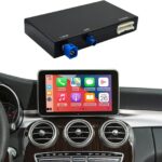 Wireless Carplay Retrofit Kit Decoder Module for Mercedes Benz NTG5.0 B C GLC CLA GLA Class W205 2015-2018 Year, Support Wireless Android Auto, Reverse Camera, Original Car OEM Control