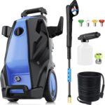5000PSI 4.0GPM Heavy Duty Electric Pressure Washer with 33 FT Extension Hose, 4 Quick Connect Nozzles and Foam Cannon for Cars/Fences/Driveways/Patios/Home Cleaning, Blue