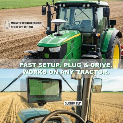 Tractor GPS Navigator for Precision Farming, GNSS Agricultural Farming Navigator with 9" Touch Screen Suitable for Spraying Plowing and Sowing Farmland Activities Automatic Positioning - Image 3
