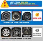 AUTOWIKI (4-Pack) Premium 15" Wheel Rim Cover Hubcaps OEM Style Replacement Snap On Car Truck SUV Hub Cap - 15 Inch Set, Abs,Steel, Acrylonitrile Butadiene Styrene(Black Matte) - Image 6