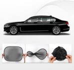 2Pack Car Window Shade for Baby Side & Back Windows Sunshades, Universal Cooling Mesh Screen Window Sun Shade for Passenger Kids Children Snap in Car, Provides Glare and UV Protection - Image 6