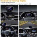 KONNWEI KW206 Car OBD2 HUD Digital Meter Gauge All in One Automotive Trip Computer Smart OBD Speedometer Water Temperature Fuel Pressure Tester for All 2003 and Newer Cars - Image 5