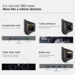 OBD2 Digital Speedometer Heads Up Display for Car OBD2 & GPS Dual System HUD Speedometer MPH Can be Installed on A-Pillar with RPM, Water Temp, Volt, 4 Alarms Only Works on Most 2008+ Sedan Cars - Image 6