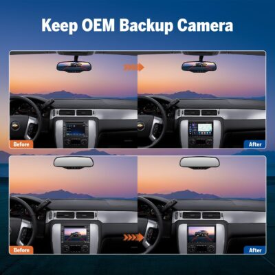 EononGMX7A 4G+64G Android 14 Car Stereo Compatible with,GMC/Chevy/Buick Wireless CarPlay & Android Auto, 8 Inch Touchscreen Car Radio, SWC, Bluetooth, Navigation, Rear Camera (GMX7 Upgraded) - Image 8