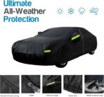 Sedan Car Cover, Car Cover Waterproof All Weather for Automobiles, Outdoor Full Car Covers Windproof Universal Fit for Sedan 178-185 inch - Image 2