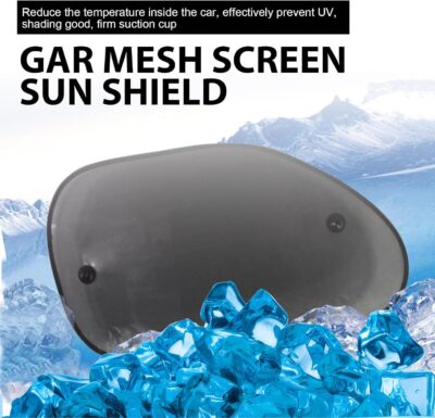 2PC Side Window Car Sunshade, Universal Car Window Shade for Baby, Sun Protection and Breathable Car Window Shade for Baby with Suction Cup Installation Accessories, for Cars (Black) - Image 4