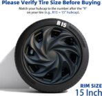 15 inch Wheel Covers Set of 4 15" Hubcaps for Iron Rim car hubcaps hub caps for for Toyota Camry Nissan Mazda 4PCS Wheel Covers (#G Style, 15 Inch) - Image 2