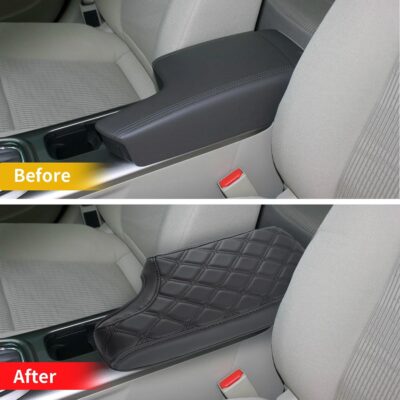 GIANT PANDA Custom Car Center Console Cover Armrest Cover for 2018-2023 Subaru Crosstrek,Waterproof Faux Leather Middle Console Cover Arm Rest Lid Cover Protector, Black - Image 4