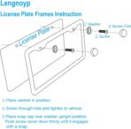 Solid Silver License Plate Frames 2 Pack, 2 Holes Rust-Proof License Plate Holder, Universal Car Stainless Steel License Plate Frame for Women & Man (Screws & Chrome Caps) by Lengnoyp - Image 6