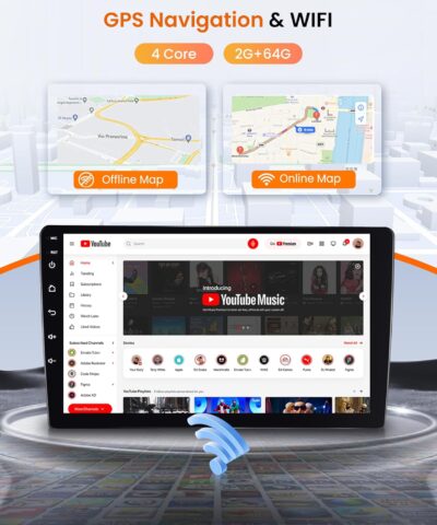 4Core 2G+64G Android 13 Car Radio for Ford Escape 2007-2012/Mazda Tribute 2007-2012, Rimoody Car Stereo Wireless Carplay Android auto GPS Navigation 5G-WiFi Bluetooth 5.0 9 Inch Screen Backup Camera - Image 3