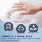 baibu Lumbar Support Pillow for Office Chair, Memory Foam Back Support Cushions Ergonomic Orthopedic Lumbar Pillow for Home, Office, Car, Dark Grey - Image 5