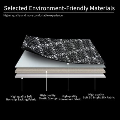 Breathable Car Seat Cover,Luxury Front Seat Cover,Durable and Non Slip,Polyester Silk Material, Universal Car Seat Cushion,Suitable for All Seasons,Airbag Compatible. (Black，2PCS) - Image 5