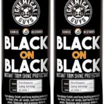 Chemical Guys Black On Black Trim Shine - 2 Pack,11 oz Each, Sprayable Dressing for Trim, Tires, Plastic & Vinyl High Gloss Finish, Dry-to-The-Touch, Easy Spray Application
