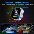 4-in-1 Wireless CarPlay & Android Auto Dongle, 5-Second Auto Connect, Low Latency Screen Mirroring.Convert Wired to Wireless for Car,USB A/C (Silver) - Image 3