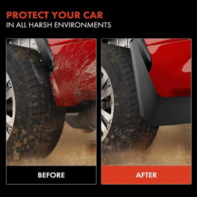 A-Premium Mud Flaps Compatible with Chevrolet Tahoe, Suburban & GMC Yukon, Yukon XL, 2021 2022 2023, No Drilling Required Mud Guards with Hardware Accessories, Set of 4 Front and Rear - Image 6