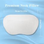 Car Headrest Pillow 100% Memory Foam, Breathable Removable Leather Cover, Premium Seat Support Head Neck Cushion for Driving Travel Home Office, White, 1 Pack - Image 8