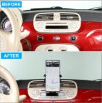 Car Air Vent Cell Phone Holder Compatible with Fiat 500 2010-2015 for Dashboard Air Vent Car Phone Holder Adjustable 360 Rotation Vent Clip Fits for All Smartphones - Image 3