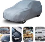 Season Guard SUV Cover Dirtproof, Waterproof, Breathable, Snow Dustproof, Indoor and Limited Outdoor Car Covers Fits S.U.Vs up to 206", Gray - Image 6