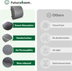 Lumbar Support Pillow for Office Chair and Car,Back Support for Office Chair,Charcoal Memory Foam Back Cushion with Breathable Mesh Cover,Double Adjustable Straps,Grey - Image 6