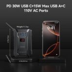 400W Car Power Inverter DC 12V to 110V AC Inverter with PD 30W/15W USB C+2*USB A Ports & 2 AC Outlets, Car Plug Adapter Outlet for Laptop/Phone/Road Trip - Image 5