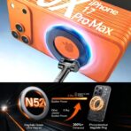 Black Magnetic Phone Holder for Car, Vacuum Suction & 3000gf Magnet, 360° Adjustable Dashboard Mount, Compatible with iPhone & Android - Image 5