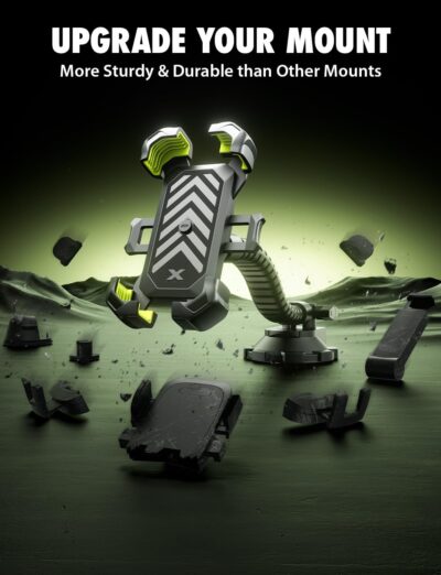 Bracketron X-Lock Heavy-Duty Car Phone Holder Mount for Truck - Phone Holders for Your Car with 4-Point XGrip Security for Windshield & Dash - Compatible with iPhone & Android - Image 5