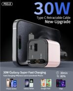 Retractable Car Charger Adapter for iPhone 17,4 in 1 Fast Charging Car Phone Charger,69W USB C Car Truck Accessories,Road Trip Essentials Gift for Men Women for iPhone 17 Pro Max/16/15/14/13/12,Galaxy - Image 6