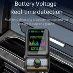 Wireless in-Car Bluetooth FM Transmitter Radio Adapter Car Kit, 1.8 Inch Display Supports TF/SD Card EQ and QC3.0 & 5V/2.4A Charging Hands-Free Calls - Image 4