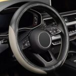 LABBYWAY Microfiber Leather Auto Car Steering Wheel Cover, Universal 15 Inch Anti-Slip Wheel Protector, Grey