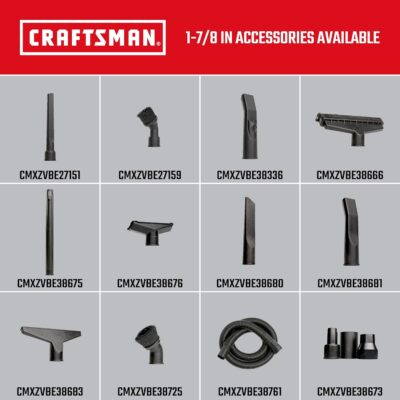 CRAFTSMAN CMXEVBE17040 4 Gallon 5.0 Peak HP Wet Dry Vac, Portable Shop Vacuum Wet and Dry with Filter, Hose and Attachments for Home and Automotive Cleaning - Image 6