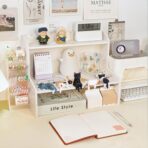 5 Pcs Mini Cat Figurines Car Decor Dashboard Accessories Cute Resin Cat Ornaments for Rearview Mirror Desk Decorations Funny Car Gifts Interior Decors - Image 7