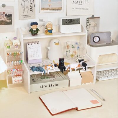 5 Pcs Mini Cat Figurines Car Decor Dashboard Accessories Cute Resin Cat Ornaments for Rearview Mirror Desk Decorations Funny Car Gifts Interior Decors - Image 7