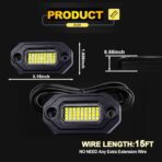 8 Pods White Rock Lights，Aluminum Housing, Waterproof IP68,6500K Pure White Super Bright Underglow, Rock Lights for Trucks, UTV, ATV, SUV, Boats,Each Rock Light Comes with a 15-Foot Extension Cord - Image 6