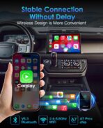 Wireless CarPlay Adapter, Converts Wired CarPlay to Wireless, Plug and Play CarPlay Wireless Adapter, Auto Connect Easy Setup Fit for Cars from 2016 and iPhone iOS 10+, Dark Grey - Image 3