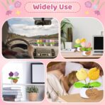 3 PCS Crochet Flower Pot,Crochet Tulip Small Potted Plants Handmade Knitted Flower Mothers Day Valentines Gifts Desk Car Dashboard Decor Gifts - Image 6