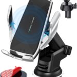 Car Phone Mount,Auto-Clamping Smart Sensor 10W Qi Fast Charging Car Front Windshield Dashboard Air Vent Phone Holder Compatible with iPhone12/12 pro max/Samsung S20/note 20 All 4.7-6.7 Inch Smartphone