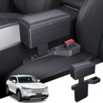 for 2-in-1 Car Armrest & Car Seat Gap Filler - Adjustable Sponge Armrest with 9-Level Height - 15W Wireless Charging & 50W Power Dock - Dual-Layer Car Storage Box - Fits Driver & Passenger