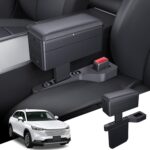 for 2-in-1 Car Armrest & Car Seat Gap Filler - Adjustable Sponge Armrest with 9-Level Height - 15W Wireless Charging & 50W Power Dock - Dual-Layer Car Storage Box - Fits Driver & Passenger