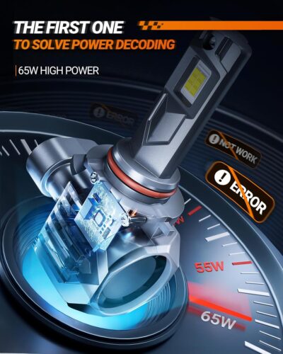 SEALIGHT 9005 Fog Bulbs 60000LM 130W 2024 Edition, Wireless 9005 HB3 LED Bulb for Powersports & ATVs, 6500K Wireless 10 Years Lifespan Powersports Accessory Lights, Pack of 2 - Image 3