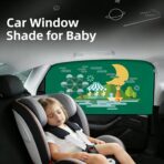 Magnetic Car Window Shade for Baby,Blackout Car Window Curtain,Car Shades for Side Windows,Sun Shade for Car Window baby,Cartoon Pattern Car Window Covers,UV Protection &Heat Blocking (Amusement park) - Image 3