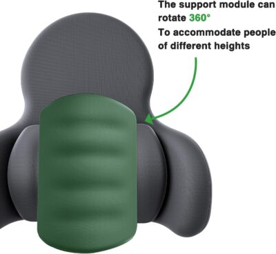 Lumbar Support Pillow for Office Chair Car Back Support Pillow, 45D slow rebound memory foam Gaming Chair Desk Chair Back Cushion for Lower Back Pain Relief, Dynamic support module,Ergonomic Back Rest - Image 4