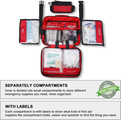 Poygik Premium 420 Piece Large First Aid Kit for Home, Car, Travel, Camping, Truck, Hiking, Sports, Office, Vehicle & Outdoor Emergencies - Emergency Medical Kits, Businesses & Home Medical Supplies - Image 3