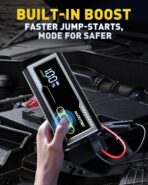 AUXITO Jump Starter 8000A Portable Car Battery Jump Starter with Large LCD Display Jump Cable with Smart Clamps Power Bank Emergency Flashlight for Cars Heavy Duty Jumper Box for Car Battery - Image 3