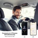 Bluetooth Car Speaker for Cellphone, Wireless Handsfree Car Kit Speakerphone with Clip for Sun Visor, Supports Siri and Voice Assistant, 20 Hours Working Time | TF Card Playing - Image 4