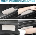 wuyaoyao 2PCS Car Door Armrest Pads, Soft Leather Elbow Pad Arm Rest for Car, Comfortable Car Knee Cushion, Automotive Elbow Leg Thigh Support Cushion Pillow, Interior Car Accessories (Beige) - Image 4
