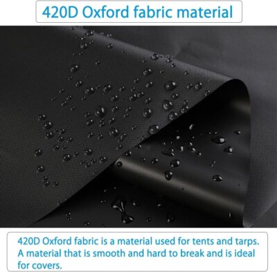 Half Car Cover All Weather Car Body Cover for All Season Sunshade Cover Snow Cover Waterproof 420D Oxford Fabric (Fit MPV/SUV) - Image 2