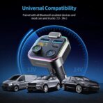 UNBREAKcable Bluetooth FM Transmitter for Car, PD 38W Fast Charging, Wireless Bluetooth FM Radio Adapter, Car Kit with Hands-Free Calls, HiFi Bass Boost MP3 Music Player Support USB Drive - Image 6